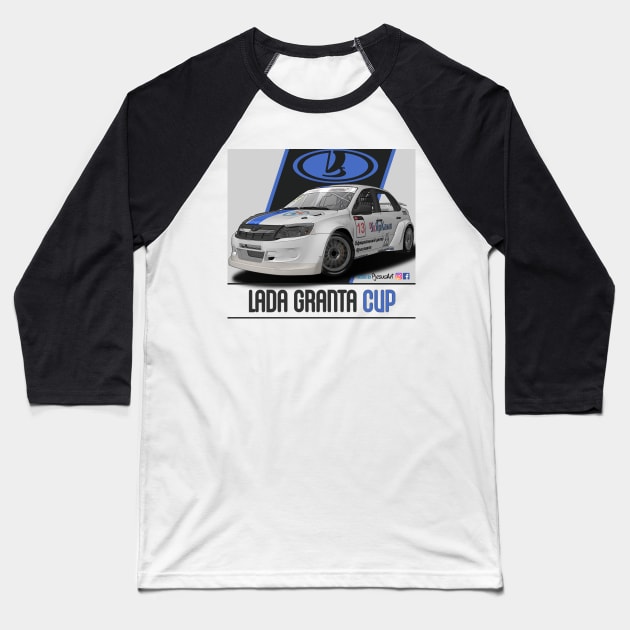 Lada Granta Cup Gruzdev Baseball T-Shirt by PjesusArt